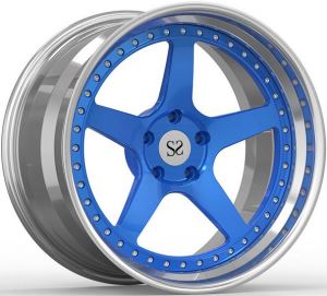 Llantas forjadas de 3 piezas azules