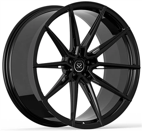 Llantas forjadas personalizadas de 1 pieza en negro satinado de nuevo estilo ...