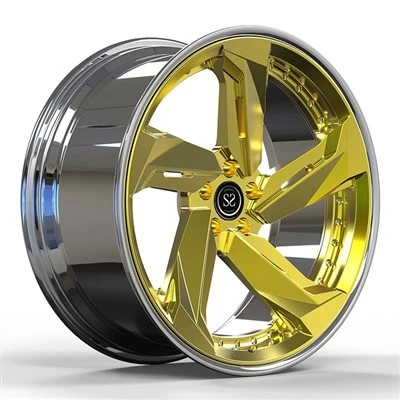 2021 Benz CLS 21x9 et 10 y 21x10.5 Et30 Gold pulido 2- PC Forged Wheels