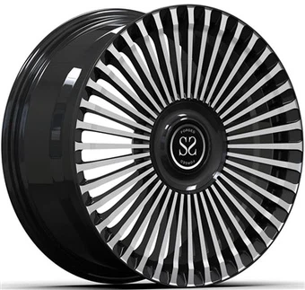 Cara de corte de diamante negra brillante de estilo personalizado 22x9,5 para Range Rover 2021