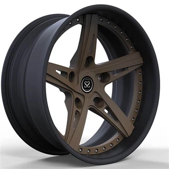 Nissan Y31 Cedric 1990 Llantas forjadas personalizadas de 2 piezas en bronce y negro 18x9.0 y 18x10