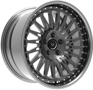 22x12J negro Forged 2 PC ruedas para Ferrari 458