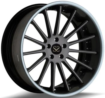 Custom Gloss BLack 19 pulgadas 2-PC llantas forjadas para automóviles para llantas Audi S7