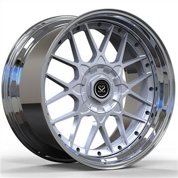 Llantas de aleación de ruedas forjadas de 2 piezas con cepillo negro para Ranger Rover Land Cruiser Dodge Wrangler