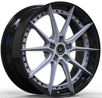 20 X 10.5, 20 X 12 Negro brillante + Llantas de aleación forjadas con disco de cepillo para Ferrari Ferrari Portofino