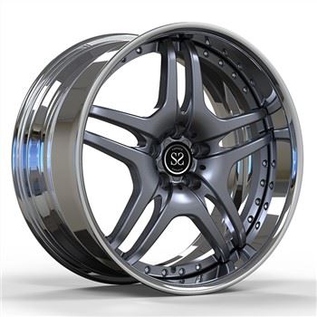 SS2051 para Benz CLS Custom 20 pulgadas 2 piezas pulido más llantas de ruedas forjadas grises