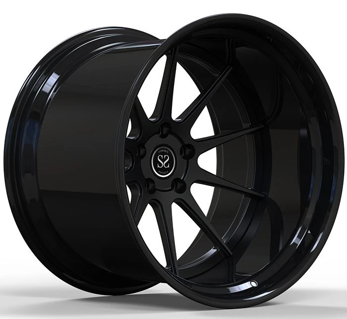 Chevrolet Corvette C8 20X10 y 21X12 Custom 2-PC Llantas de aleación de aluminio forjado 5X1260.65 Negro brillante