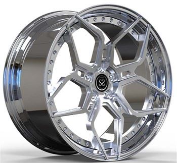 Ferrari F355 19x8.5 y 19x11 5x108 2-PC Llantas de aleación de aluminio Acabado personalizado Pulido más cepillo transparente