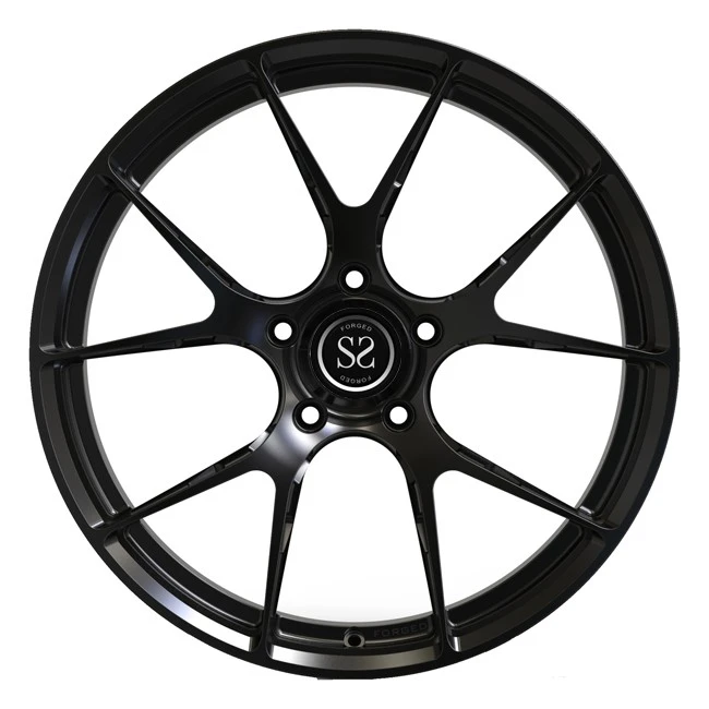 1 Piece Wheels 19inch Satin Black Discs For Audi S5 Monoblock Holes On Spokes Forged Luxury Rims