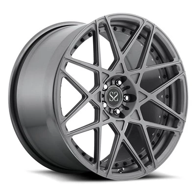 5x120 para ruedas BMW 720d 18 19 20 21 22Cara de máquina plateada en pulgadas 1-Llantas de aleación forjadas A6061 T6 de PC