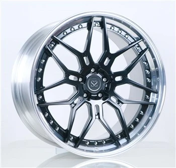 Labio pulido de disco negro brillante 5x112 5x120 5x130 para Mercedes Benz BMW Porsche llantas forjadas personalizadas